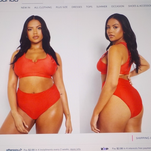 Red High Waist Bikini Bottoms - Picture 10 of 10